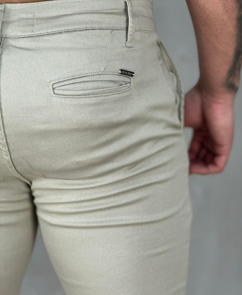 Calça Alfaiataria Bege Masculina Sknny