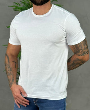 Kit 2 Camiseta Branca Masculina Crew-Neck - CK