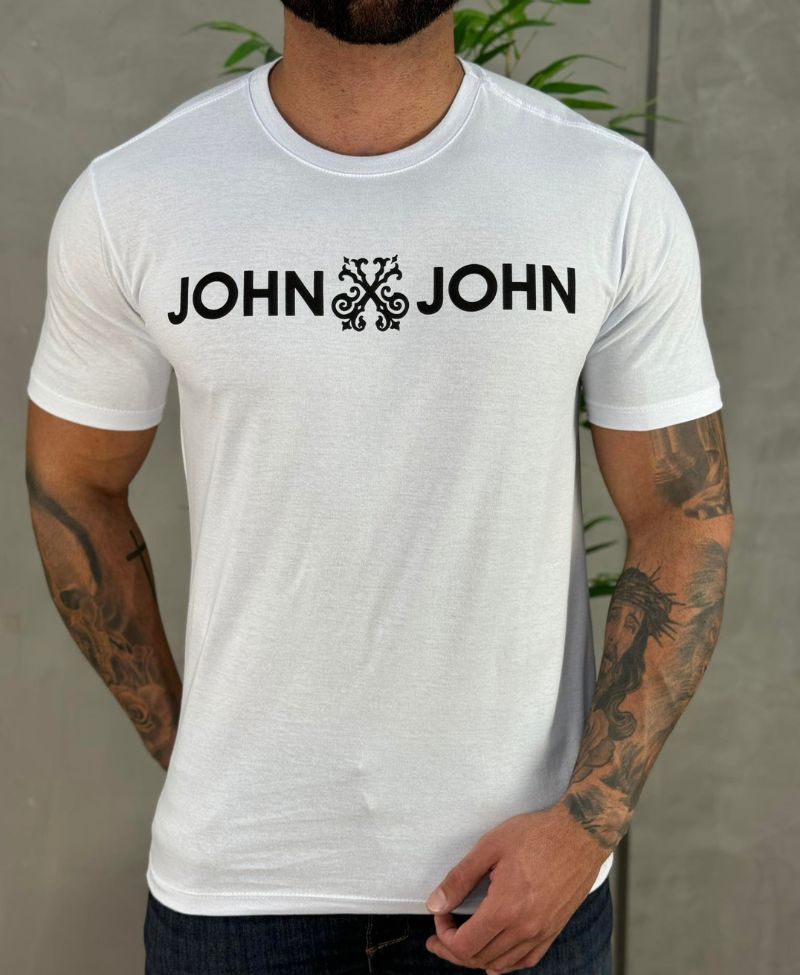 Camiseta Branco Masculina Regular Fit - JJ