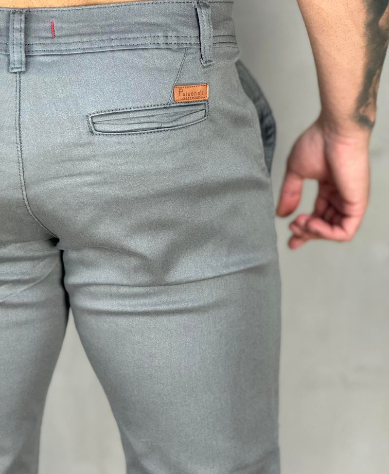 Calça Alfaiataria Cinza Claro Masculina Slim - Paladho´s Jeans Wear