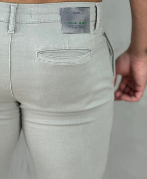 Calça Alfaiataria Areia Masculina Skinny Acetinado