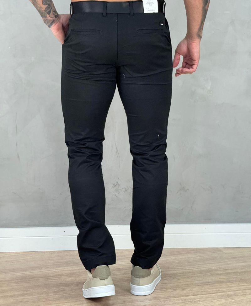 Calça Alfaiataria Preta Masculina Slim - CK