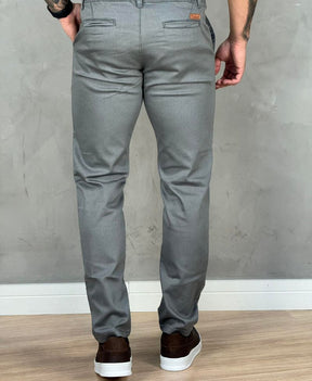 Calça Alfaiataria Cinza Claro Masculina Slim - Paladho´s Jeans Wear