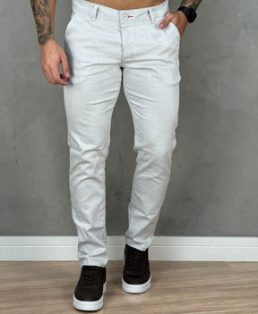 Calça Alfaiataria Gelo Masculina Slim