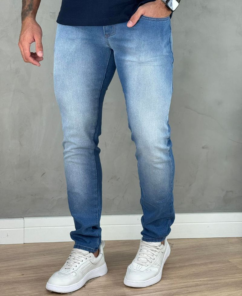 Calça Jeans Claro Masculina Igor Skinny