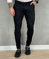 Calça Alfaiataria Preto Masculina Super Skinny