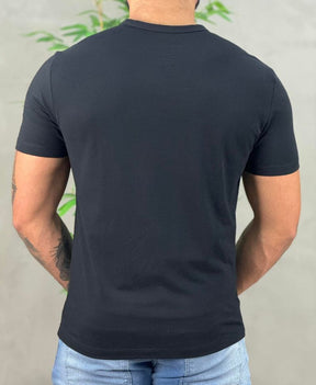 Camiseta Preta Masculina Piquet - CK