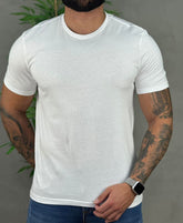 Kit 2 Camiseta Branca Masculina Crew-Neck - CK