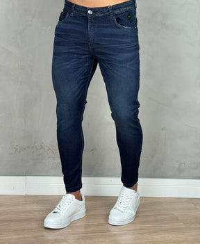 Calça Jeans Escura Estonado Masculina Skinny