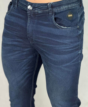 Calça Jeans Escura Estonado Masculina Skinny