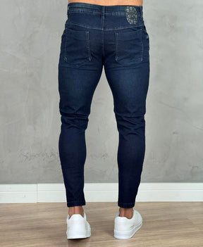 Calça Jeans Escura Estonado Masculina Skinny